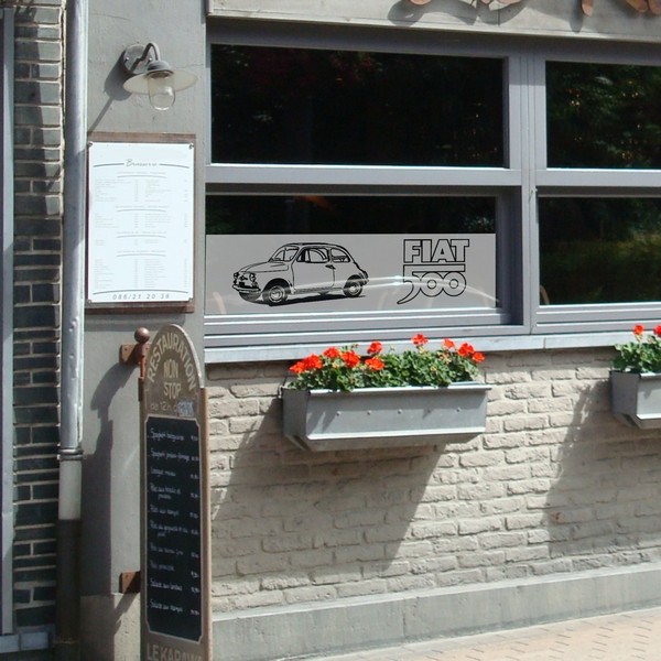 Exemple de stickers muraux: Brise Vue Fiat 500
